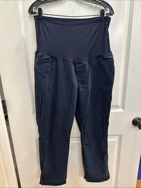 GAP Navy Straight-Leg Maternity Pants